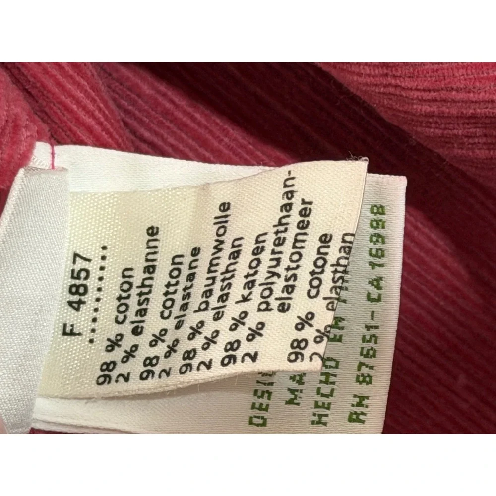 Vintage Lacoste Corduroy Bucket Hat Burgundy Pink Made in France Logo